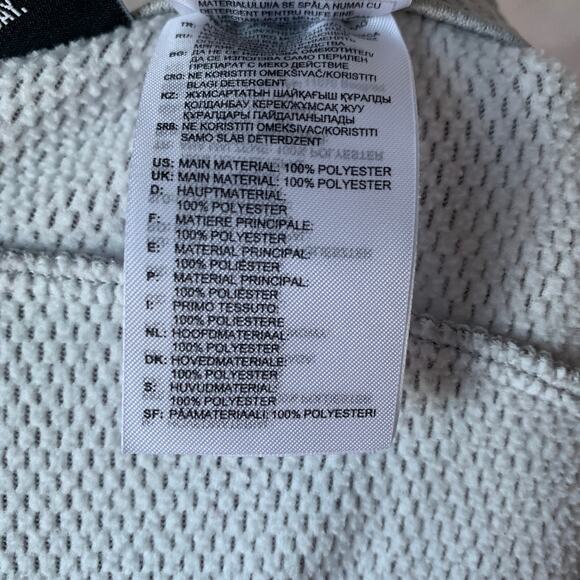 Adidas Light Gray Athletic Climawarm Pants Wide Leg Mesh Lined Drawstring Size L - Picture 8 of 16